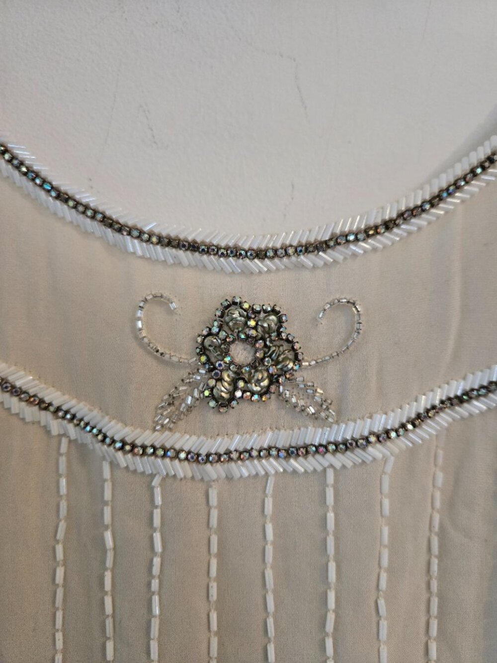 Matthew Williamson Cream Beaded Embellished Tank Top Size Small - Picture 10 of 14